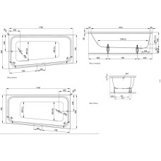 Стальная ванна 170х90 см L Bette Space M 1131-000