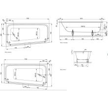 Стальная ванна 170х90 см R Bette Space M 1141-000
