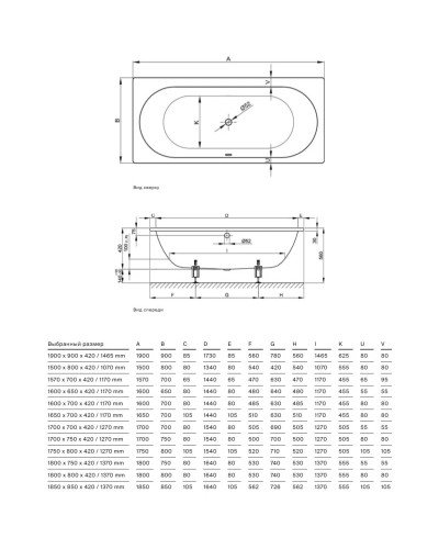 Стальная ванна 190х90 см Bette Starlet 1830-000 PLUS с покрытием Glaze Plus