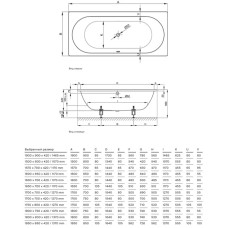 Стальная ванна 180х80 см Bette Starlet 1630-000 PLUS с покрытием Glaze Plus