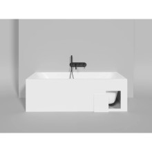 Ванна из литьевого мрамора Salini S-Sense Orlanda Kit 102117G 170,4x75 см, белый глянец