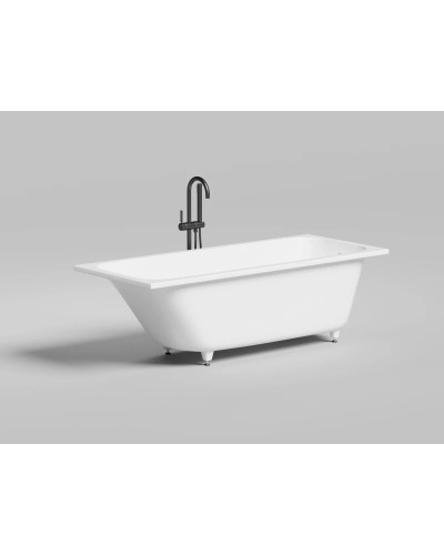 Ванна из литьевого мрамора Salini S-Sense Orlanda Kit 102117G 170,4x75 см, белый глянец