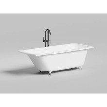 Ванна из литьевого мрамора Salini S-Stone Orlanda Kit 102127M 170,4x75 см, белый матовый