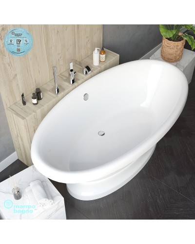 Ванна из литьевого мрамора Marmo Bagno Аззуро 180x90 MB-A180-90 без гидромассажа