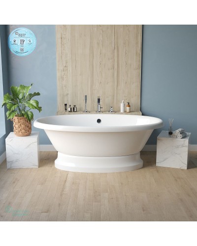 Ванна из литьевого мрамора Marmo Bagno Аззуро 180x90 MB-A180-90 без гидромассажа