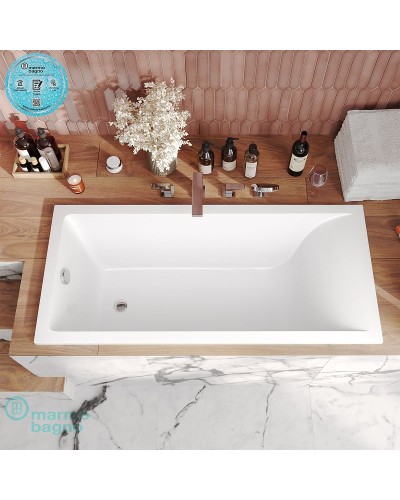 Ванна из литьевого мрамора Marmo Bagno Алесса New 150x70 MB-ALN150-70 без гидромассажа