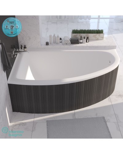 Ванна из литьевого мрамора Marmo Bagno Альба 170x110 L MB-BL170-110 без гидромассажа