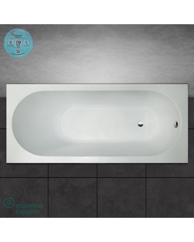 Ванна из литьевого мрамора Marmo Bagno Лучия 170x70 MB-L170-70 без гидромассажа