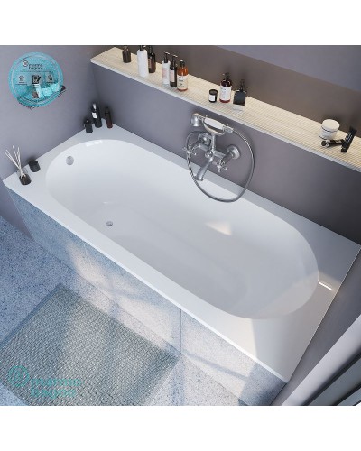 Ванна из литьевого мрамора Marmo Bagno Лучия 170x75 MB-L170-75 без гидромассажа