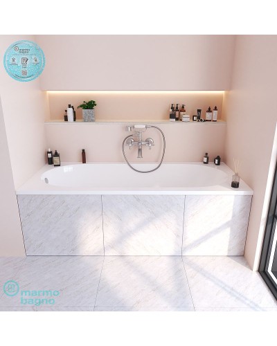Ванна из литьевого мрамора Marmo Bagno Лучия 180x80 MB-L180-80 без гидромассажа