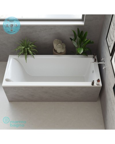 Ванна из литьевого мрамора Marmo Bagno Ницца 180x80 MB-NP180-80 без гидромассажа