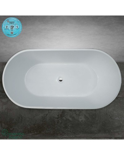 Ванна из литьевого мрамора Marmo Bagno Палермо 168х80 MB-PL170-80 без гидромассажа