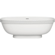 Ванна из литьевого мрамора 179x79 см Salini S-Stone Greca Meander 103021M