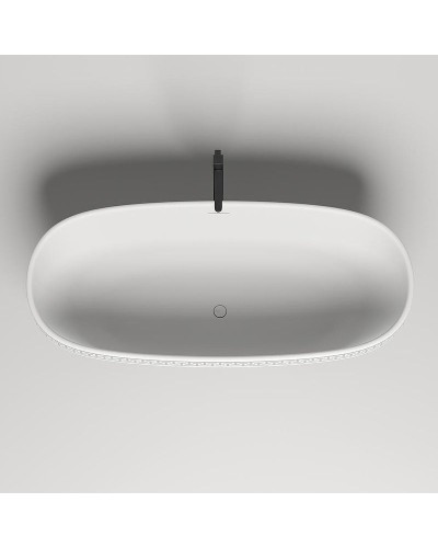 Ванна из литьевого мрамора 179x79 см Salini S-Stone Greca Meander 103021M