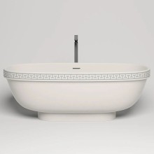 Ванна из литьевого мрамора 179x79 см Salini S-Stone Greca Meander, покраска по RAL полностью 103021MRF