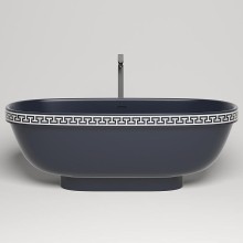Ванна из литьевого мрамора 179x79 см Salini S-Stone Greca Meander, покраска по RAL полностью 103021MRF