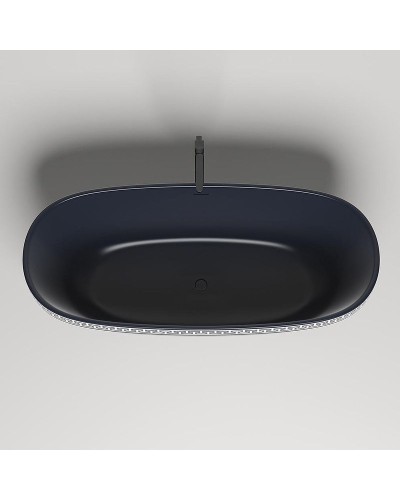 Ванна из литьевого мрамора 179x79 см Salini S-Stone Greca Meander, покраска по RAL полностью 103021MRF