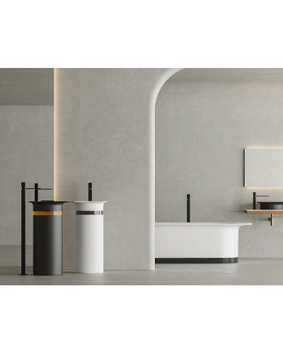 Ванна из литьевого мрамора 180x82 см Salini S-Stone Ninfea 102721M