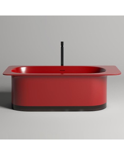 Ванна из литьевого мрамора 180x82 см Salini S-Stone Ninfea, покраска по RAL полностью 102721MRF