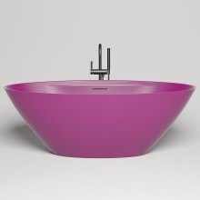 Ванна из литьевого мрамора 178x85,5 см Salini S-Stone Diva, покраска по RAL полностью 102221MRF