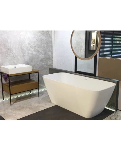 Ванна из литьевого мрамора 179x82 см Salini S-Stone Agatha 100221M