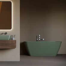 Ванна из литьевого мрамора 179x82 см Salini S-Stone Agatha, покраска по RAL полностью 100221MRF