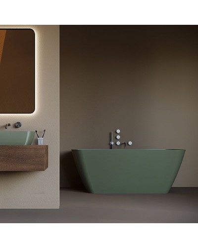 Ванна из литьевого мрамора 179x82 см Salini S-Stone Agatha, покраска по RAL полностью 100221MRF