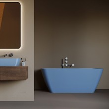 Ванна из литьевого мрамора 179x82 см Salini S-Stone Agatha, покраска по RAL полностью 100221MRF