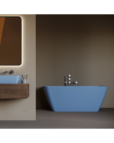 Ванна из литьевого мрамора 179x82 см Salini S-Stone Agatha, покраска по RAL полностью 100221MRF