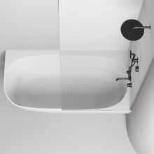 Ванна из литьевого мрамора 170x85 см Salini S-Stone Sofia Corner R 102524M