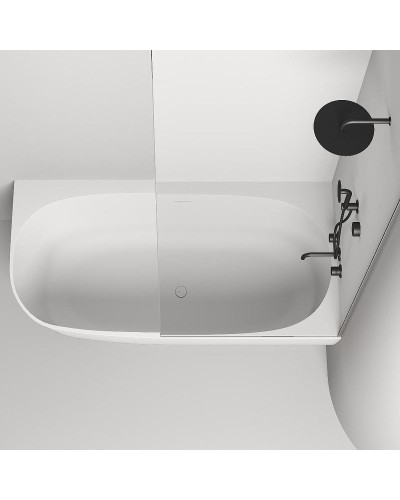 Ванна из литьевого мрамора 170x85 см Salini S-Stone Sofia Corner R 102524M