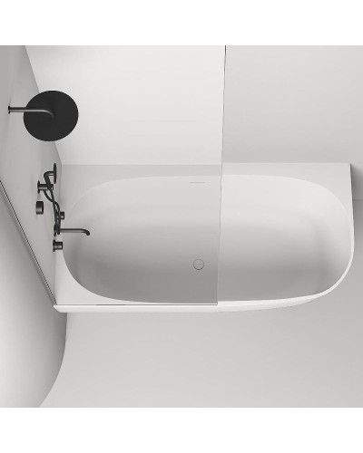 Ванна из литьевого мрамора 170x85 см Salini S-Stone Sofia Corner L 102525M