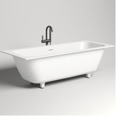 Ванна из литьевого мрамора 191,1x80,5 см Salini S-Stone Orlanda Axis Kit 103321M