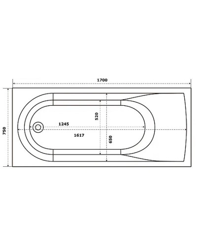 Ванна из искусственного камня Creto Fresh 170x75 20-1111 без гидромассажа