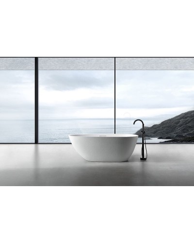 Ванна из искусственного камня Abber Dortmund 170x75 AM9911 Белая без гидромассажа