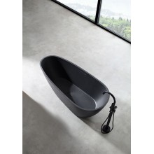 Ванна из искусственного камня Abber Dortmund 170x75 AM9911B Черная без гидромассажа