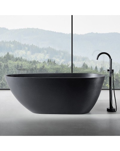 Ванна из искусственного камня Abber Dortmund 170x75 AM9911B Черная без гидромассажа