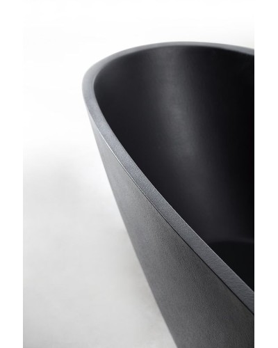 Ванна из искусственного камня Abber Dortmund 170x75 AM9911B Черная без гидромассажа