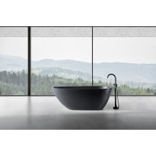 Ванна из искусственного камня Abber Dortmund 170x75 AM9911B Черная без гидромассажа