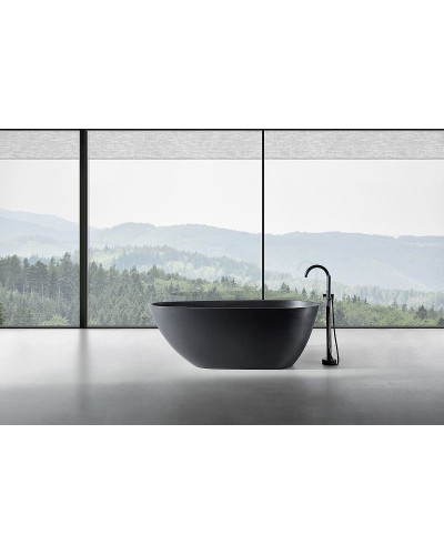 Ванна из искусственного камня Abber Dortmund 170x75 AM9911B Черная без гидромассажа