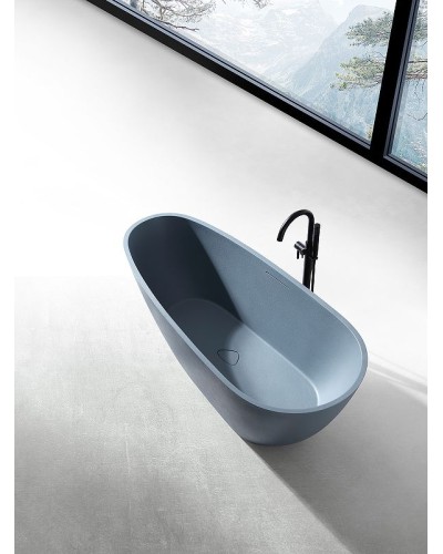 Ванна из искусственного камня Abber Dortmund 170x75 AM9911G Серая без гидромассажа