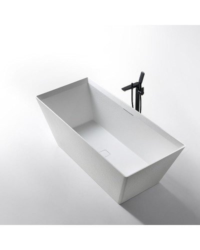 Ванна из искусственного камня Abber Berlin 170x75 AM9912 Белая без гидромассажа