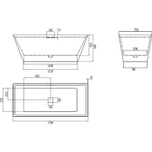 Ванна из искусственного камня Abber Berlin 170x75 AM9912G Серая без гидромассажа