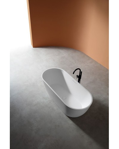 Ванна из искусственного камня Abber Frankfurt 170x75 AM9941 Белая без гидромассажа