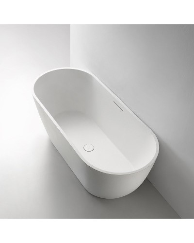 Ванна из искусственного камня Abber Frankfurt 170x75 AM9941 Белая без гидромассажа