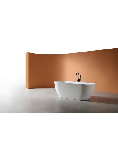 Ванна из искусственного камня Abber Frankfurt 170x75 AM9941 Белая без гидромассажа