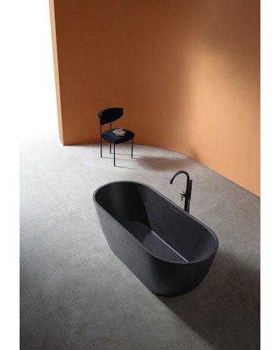 Ванна из искусственного камня Abber Frankfurt 170x75 AM9941B Черная без гидромассажа