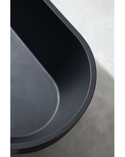 Ванна из искусственного камня Abber Frankfurt 170x75 AM9941B Черная без гидромассажа