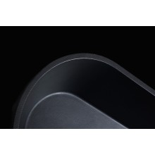 Ванна из искусственного камня Abber Frankfurt 170x75 AM9941B Черная без гидромассажа