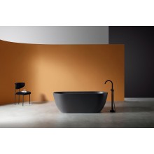 Ванна из искусственного камня Abber Frankfurt 170x75 AM9941B Черная без гидромассажа